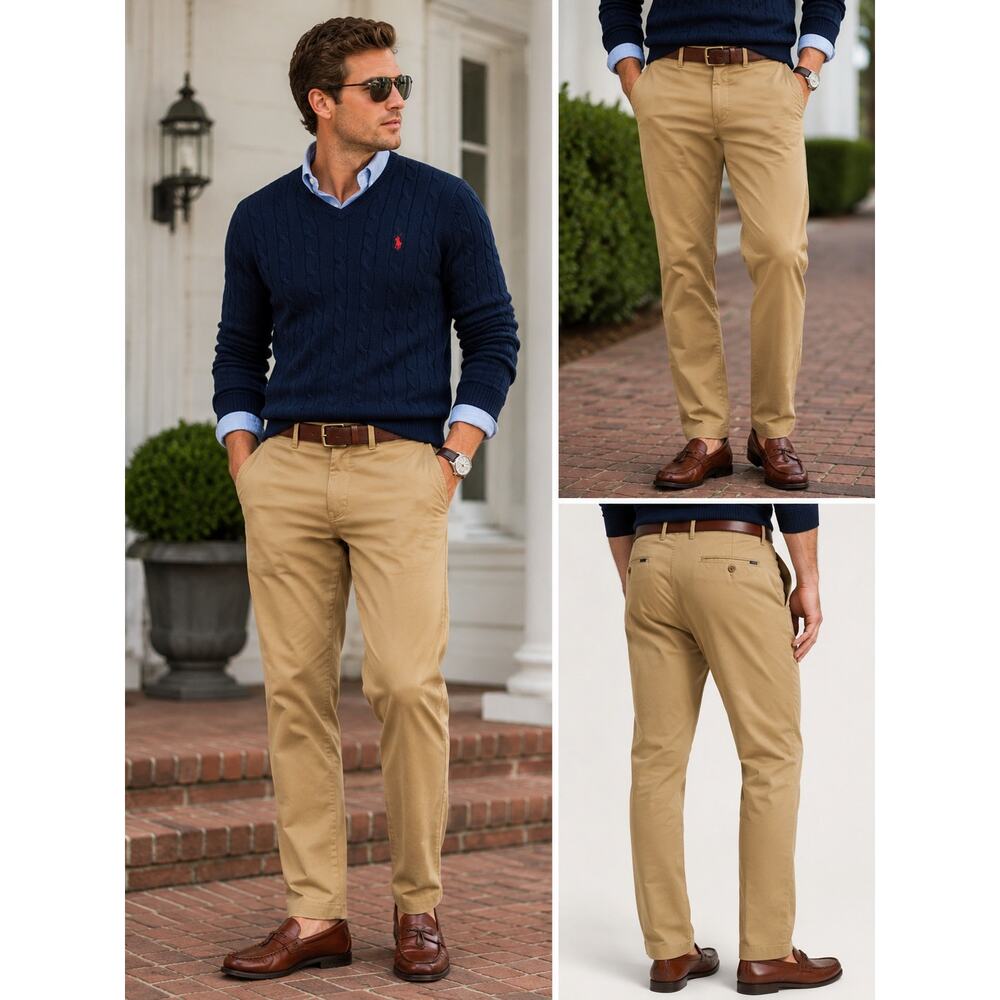Polo by Ralph Lauren Men's Khaki Chinos - Tan